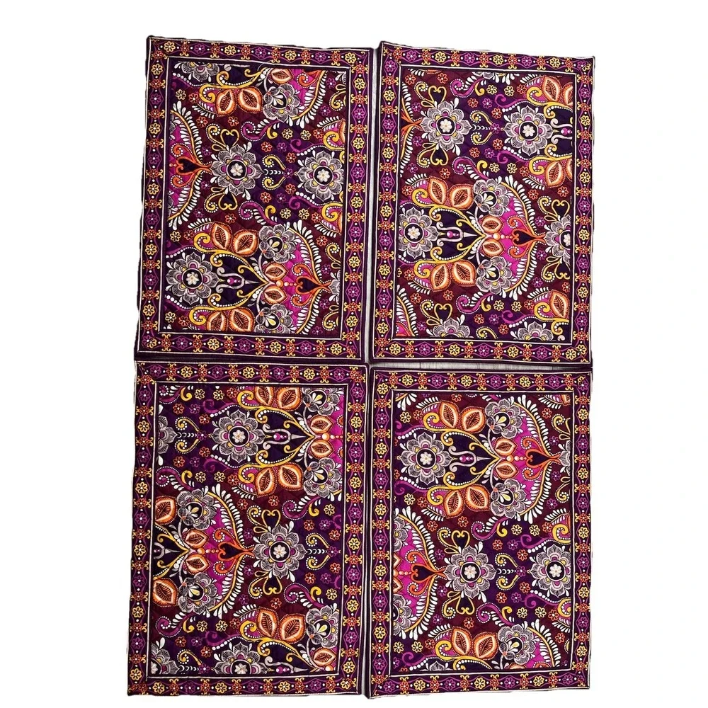 Vera Bradley Quilted Placemats (4) Set Safari Sunset NWOT